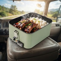 Boîte à lunch électrique portable, chauffe rapidement, alimentée par l'allume-cigare de voiture