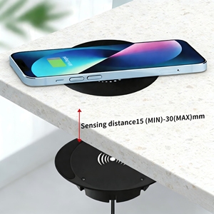 Chargeur sans fil invisible personnalisable pour fabricants, vente en gros, chargeur sans fil sous le bureau, chargeur sans fil sous le comptoir, <span class=keywords><strong>recharge</strong></span> sans fil - Product Image 1
