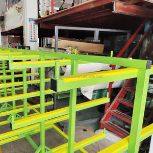 4 katmanlı yükleme 1500kg 6 metre tüp taşıma arabası Metal depolama arabası çelik taşıma raf arabası fabrika atölye - Product Image 4