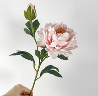 Fleurs artificielles en soie faites à la main, toucher naturel, tiges florales imperméables pour la décoration de mariage et de la maison