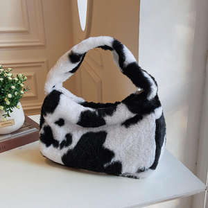Sac à main d'hiver pour femme, petit et doux, à porter à l'épaule ou sous le bras, sac à main chaud - Product Image 4