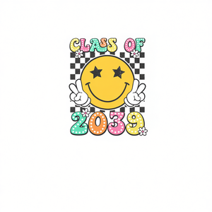 T-shirt retrò della classe 2039 a maniche corte con scollo rotondo unisex per bambini, ritorno a scuola, laurea - Product Image 3