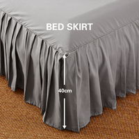 Jupe de lit en polyester unie, plusieurs couleurs disponibles, taille personnalisée, volant anti-poussière pour lit, approvisionnement direct usine pour hôtels et literie domestique