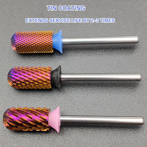 Fraise à ongles professionnelle en carbure de tungstène, 6,6 mm, 3XC 4XC, à pointe conique large et ronde, double sens, pour ponceuse à ongles électrique - Product Image 4