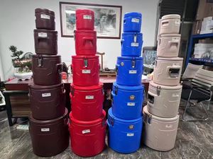 <span class=keywords><strong>Matériel</strong></span> de restauration robuste : Lot de 5 chauffe-plats cylindriques de haute qualité pour événements et buffets commerciaux - Product Image 2