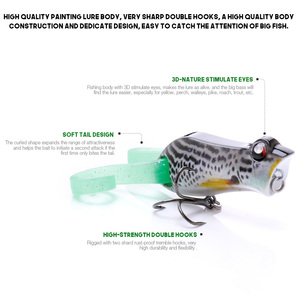 Vtavta เหยื่อตกปลาปลอมรูป<span class=keywords><strong>กบ</strong></span>3D 5.6ซม. 11.2ก. - Product Image 5