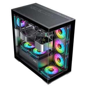 Vỏ máy tính <span class=keywords><strong>SAMA</strong></span> PC Case SV01 Mid Tower kính cường lực, vỏ máy tính chơi game với quạt RGB - Product Image 4