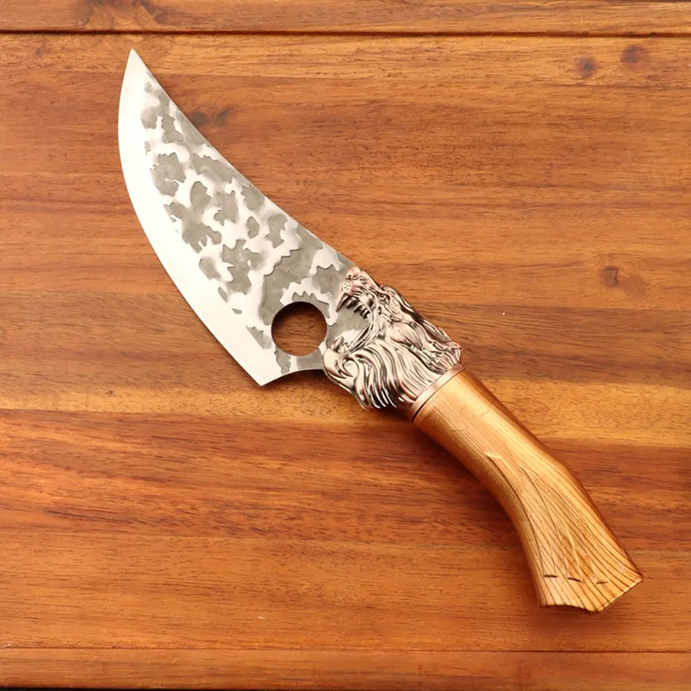 日本のキッチン三徳ナイフ鍛造6個手作りダマスカス鋼層パターンナイフロゴ付き
