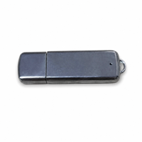 Clé USB Métallique Personnalisée avec Logo et Trou pour Porte-clés, Clé USB Promotionnelle à Faible MOQ, Cadeau d'Affaires, Clé USB en Gros OEM en Métal