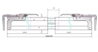 Réglable 2400-2700mm En Aluminium Serrure Planche De Cargaison À Cliquet Barre F Barre Logistique Barre de Charge