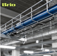 Plateau de câblage ouvert léger BRIO, prégalvanisé, facile à installer pour la rénovation des supermarchés et les travaux de câblage aérien au plafond