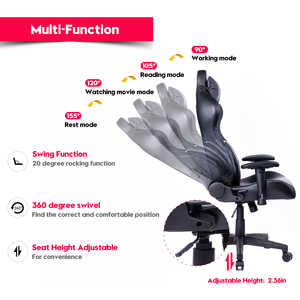 VANBOW Chaise de <span class=keywords><strong>bureau</strong></span> ergonomique en cuir de qualité supérieure en acier inoxydable style moderne pour jeux vidéo professionnels - Product Image 6
