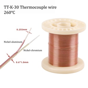 Termopar 260/700 Grados K/J/E/N/T/R/S/B, Cable de Termopar K con Aislamiento de PFA/FEP/Fibra de Vidrio, GG/HH/TT/24/30/36/40 - Product Image 4