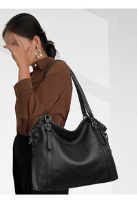 Bolsos de Mano de Cuero Genuino para Mujer, Bolsos de Hombro de Gran Capacidad, Diseño de Moda, Personalizados, Venta al Por Mayor de Fábrica - Product Image 5