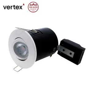 Vertex luminária embutida led downlight gu10/gx5.3, lâmpada halogênio interior ce/resistência à incêndio com 5 anos de garantia