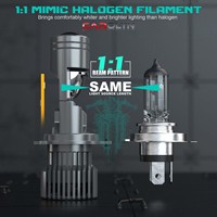 Faro LED H4 Súper Brillante de Corte Plano, Mini Proyector Bi-LED RHD LHD, Lente Bi-LED, 90W, Focos LED para Auto y Moto