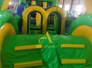 Tunnel gonflable de parcours d'obstacles <span class=keywords><strong>vert</strong></span> et jaune pour le jeu d'enfants jeu mou extérieur jeu gonflable parcours d'obstacles Indoo - Product Image 6