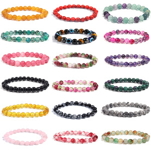 Pulsera de Cuentas Geométricas Hecha a Mano con Cuarzo Natural de Youjia Jewelry, Bestseller Transfronterizo, Brazalete Sencillo de Cristal - Product Image 2
