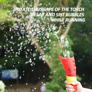 夏季户外派对野营场21孔鼓风机手电筒火箭筒泡泡棒玩具泡泡机枪肥皂水游戏儿童 - Product Image 6