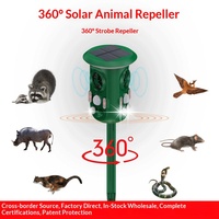 Solarbetriebener Elektronischer Ultraschall-Tiervertreiber für Mäuse, Katzen, Hunde & Vögel - Modell RC-511