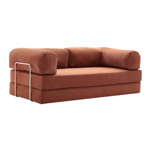 Sillón moderno de terciopelo con respaldo acolchado y brazos acolchados para sala de estar, diseño minimalista, sofá tapizado de una plaza - Product Image 2
