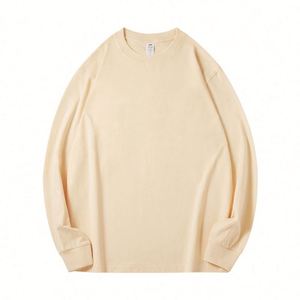 Wholesale Autumn New Cotton Long Sleeve Men's T-<b>shirts</b> Custom Print logo Acceptable Crewneck Clothes White t <b>Shirt</b> for Men - Product Image 2