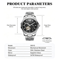 Alarm Chronograph Uhr Herren Automatische Mechanische Uhr Marke