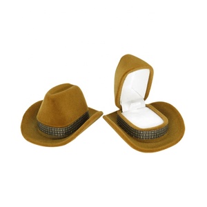 Manufacturers spot direct sales of western style cowboy hat ring pendant box set box packaging classic flocking box logo