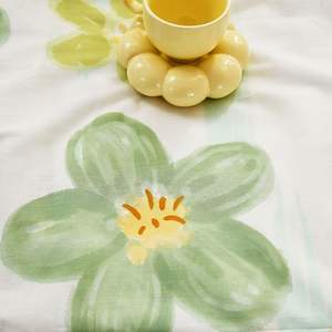 Ensemble de literie King Size 100% coton de haute qualité 3 pièces <span class=keywords><strong>drap</strong></span> de <span class=keywords><strong>lit</strong></span> <span class=keywords><strong>plat</strong></span> avec motif floral et végétal <span class=keywords><strong>pour</strong></span> la maison et l'hôtel - Product Image 3