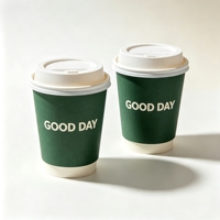 Duurzame, op maat gemaakte logo-dubbelwandige, lekvrije, anti-verbrandings, wegwerp papieren koffiebekers, food grade cafe bekers voor groothandel bulkbestellingen