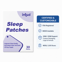 Patch transdermique pour le sommeil, 30 patchs de 3x3 cm, patch de nuit discret, enregistré chez la FDA, patch d'aide au sommeil personnalisé OEM pour la vente en gros