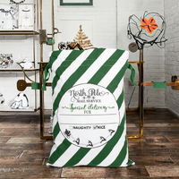 Sac en toile de Noël High King Gift Santa, durable, écologique, en polyester, fabriqué en usine, 50x70cm, avec cordon de serrage