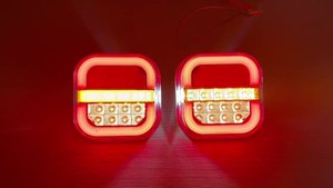 A&J Stock Supply - Nueva Luz LED de 24 V, Guía de Luz Cuadrada Tipo Hamburguesa, Luces Laterales y Traseras para Camiones y Remolques, 3000 Lúmenes, 5000 K - Product Image 5