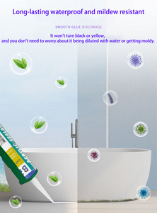 Acrylic Silicone Sealant for Repairing Cracks <b>Windows</b> Walls; Paintable General-Purpose White Water-Based Premium Grade Sealant - Product Image 4