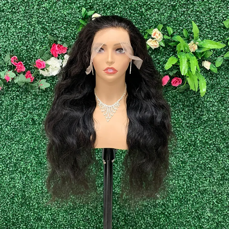 250% Density Natural Black Body Wave 13*6 Hd Lace Frontal Wigs Raw Brazilian Hair Wholesale Cheap Price