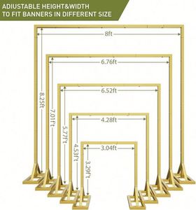 Party Decoration, <b>Backdrop</b> <b>Stand</b> Kit,Adjustable Heavy Duty <b>Backdrop</b> <b>Stand</b>, Photobooth <b>Stand</b> with Weighted Steel Base, - Product Image 2