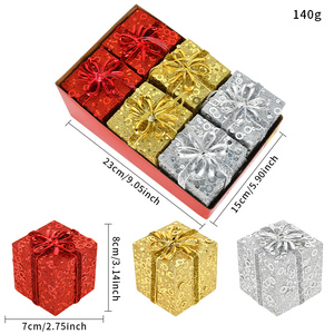 <b>Silver</b> Red Painted Foam Pendant Christmas Tree Dress-Up Hanging <b>Ornaments</b> for Shopping Mall Window Scene Decoration Gifts Boxes - Product Image 2