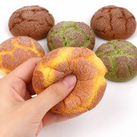 Jouet Squishy Bun Split Top à remontée lente, motif croix dorée, mignon, anti-stress, décoration de bureau, cadeau