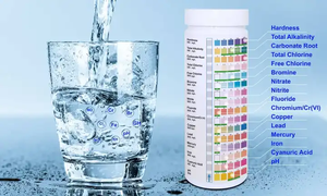 Набор для анализа воды 17-в-1 для питьевой воды – 100 тест-полосок + 2 теста на бактерии (для скважин/кранов) – определяет содержание свинца и колиформных бактерий - Product Image 2