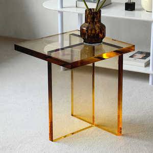 Tavolo da caffè in acrilico Design semplice da salotto in acrilico di lusso di lusso per la casa moderna - Product Image 1