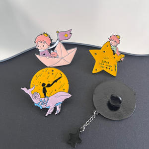 Insignias de Metal de Aleación Impresas con UV al por Mayor, Pines de Esmalte Bonitos con Diseño de Anime, Yoshida, Simpsons, Frutas Divertidas y Flores, Níquel <span class=keywords><strong>Negro</strong></span> para - Product Image 3