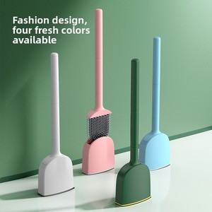 Escobilla de Baño sin Esquinas Muertas, Montaje en Pared sin Perforaciones, Material de Silicona PP+TPR, Set de Limpieza Modelo <span class=keywords><strong>MT9</strong></span> para Uso Doméstico en Baños - Product Image 2