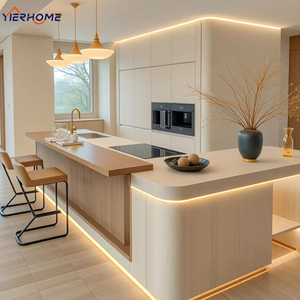 YIERHOME - Juego Completo <span class=keywords><strong>de</strong></span> <span class=keywords><strong>Cocina</strong></span> Pequeña con Isla, Muebles <span class=keywords><strong>de</strong></span> <span class=keywords><strong>Cocina</strong></span> Modernos y Ecológicos, Diseño <span class=keywords><strong>de</strong></span> <span class=keywords><strong>Cocina</strong></span> Personalizado, Incluye Grifo y Bisagra 5 - Product Image 1