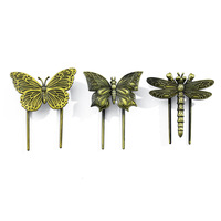 Marque-page en métal abeille, couleur bronze antique, motif tournesol, outil de lecture