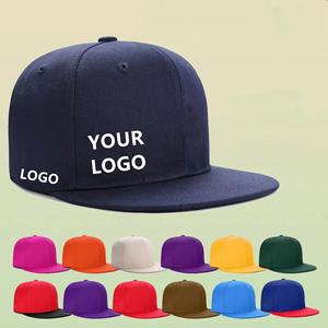 Gorras de Hip Hop de 6 Paneles de Alta Calidad OEM, Gorra de Béisbol Personalizada de Acrílico y Algodón con Visera Plana y Cierre a Presión, con Logotipo Bordado - Product Image 1