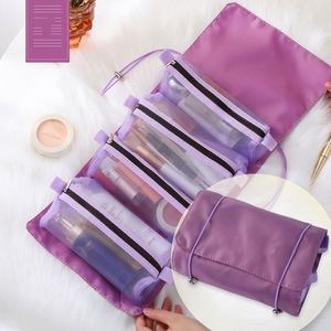 Pochette de maquillage professionnelle en nylon matelassé, en cuir et en toile, sac à pinceaux, sac de voyage, sac de maquillage personnalisé - Product Image 1