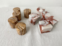SH STONE Marron Calcutta Or Marbre Moo Peg Jeu Échiquier Jeu D'échecs Ensemble