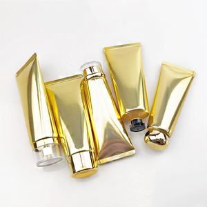 Tubos de Lujo de 50ml, 80ml, 100ml para Crema de Manos, Tubo Suave Dorado Brillante, Envases Exprimibles para Limpiador Facial Cosmético - Product Image 1
