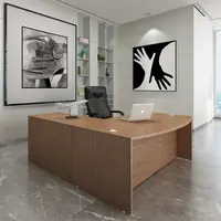 Foshan 현대 호화스러운 멜라민 나무로 되는 행정상 사무실 테이블 큰 매니저 책상