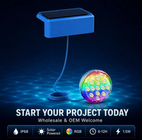 Lumière de piscine à énergie solaire RGB, lumière sous-marine sans fil, étanche IP68, 13 LED, pour piscine, spa, fontaine, cour, terrasse